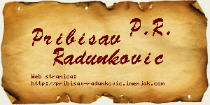 Pribisav Radunković vizit kartica
